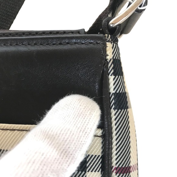 Burberry Nova Check Crossbody Shoulder Bag Canvas Beige Brown - Picture 5 of 16